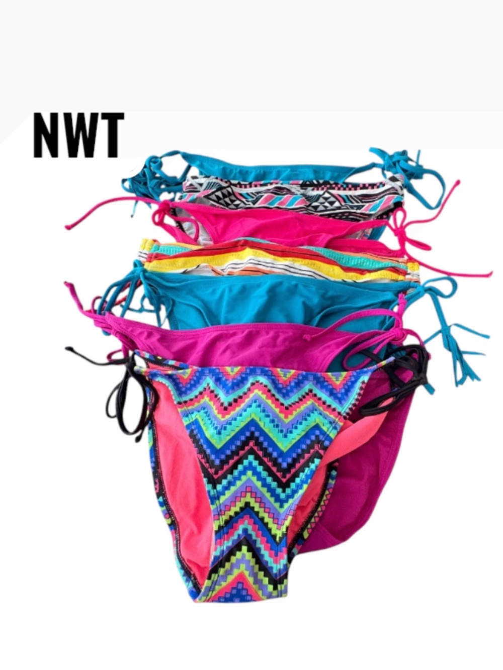 NWT Xhilaration Oxygen Saga Couture Swim Bikini Bottoms Lot 7pc L